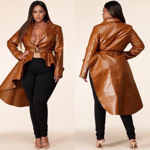 high low peplum blazer